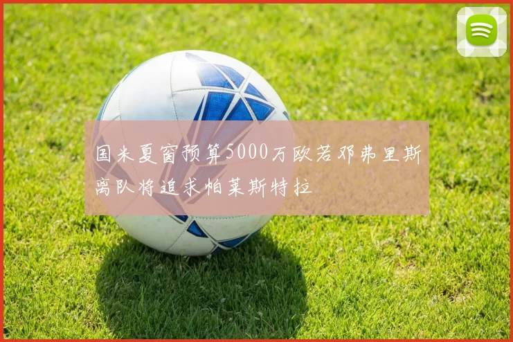 国米夏窗预算5000万欧若邓弗里斯离队将追求帕莱斯特拉